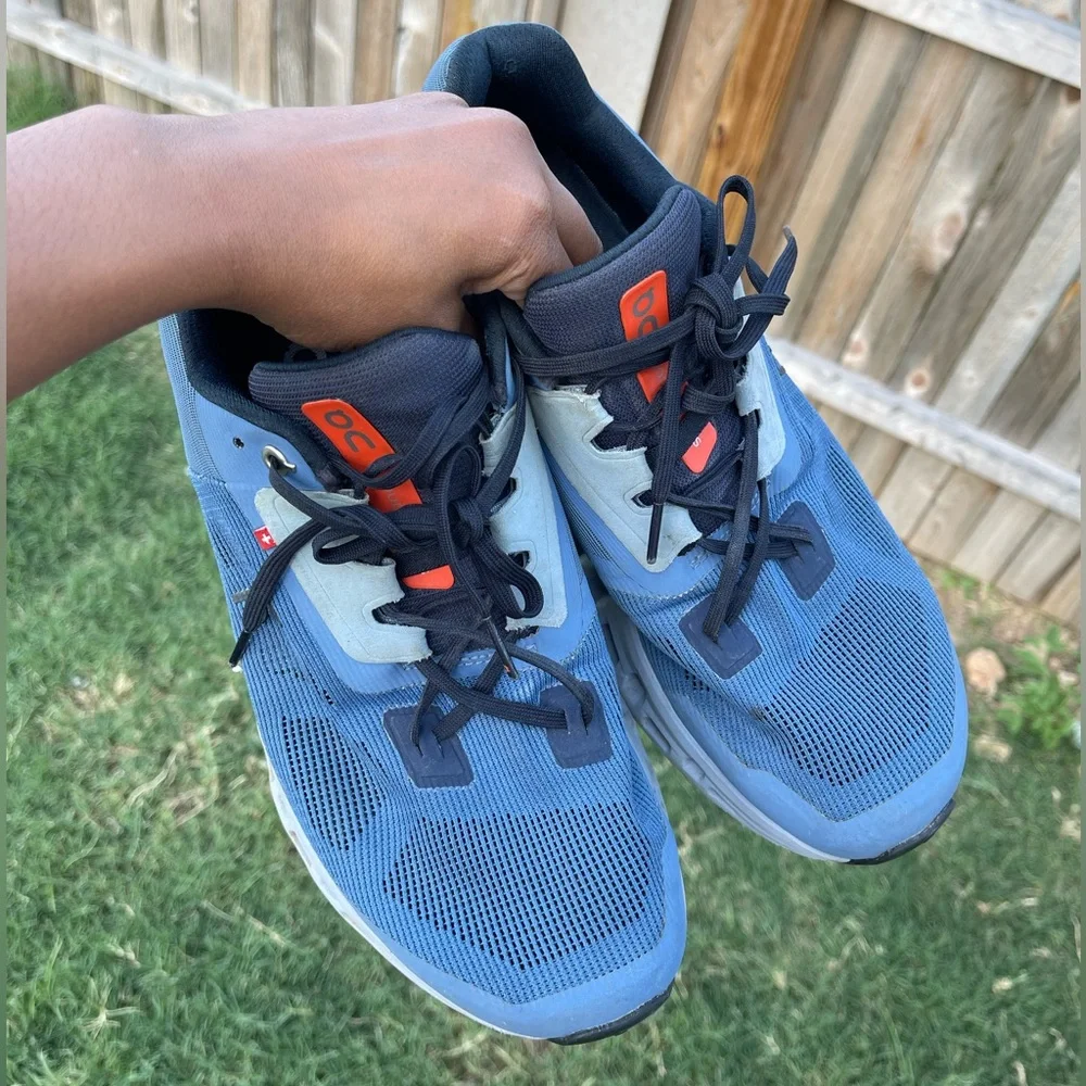 ON Men's Cloudstratus Running Sneaker Shoes, 39.99213 Lake/Flare, SZ 10.5_3